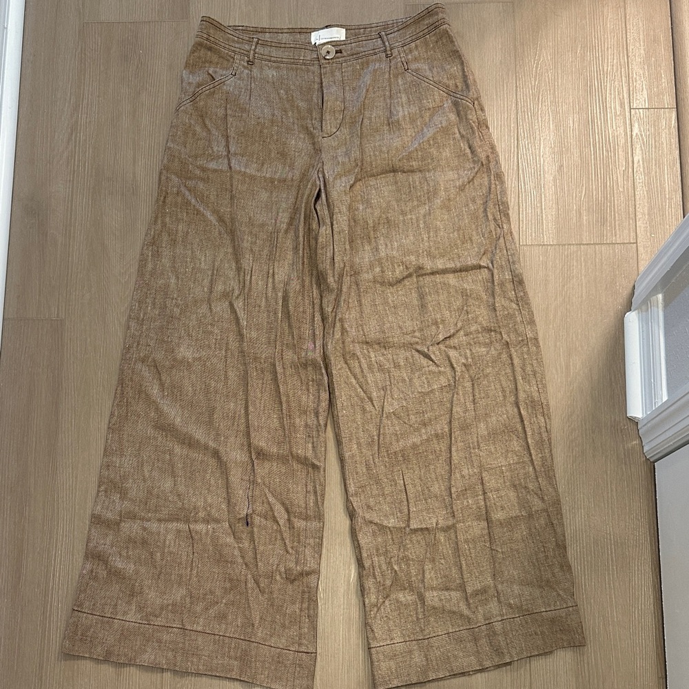 Anthropologie Striped Brown Pants